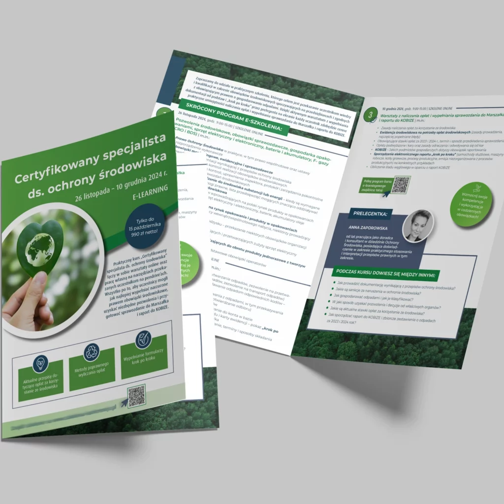 Ulotka szkolenia, format A5